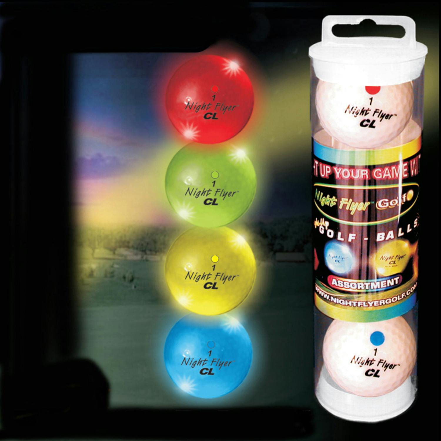 Night Flyer Golf Balls LED Mix 4-pack