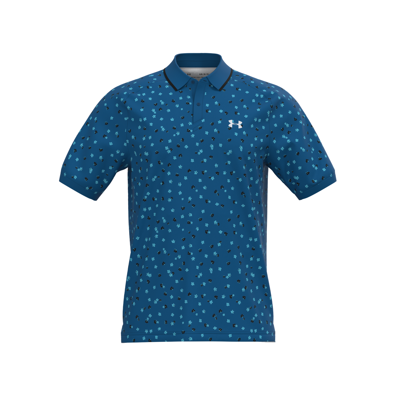 Iso-Chill Floral Polo Blå
