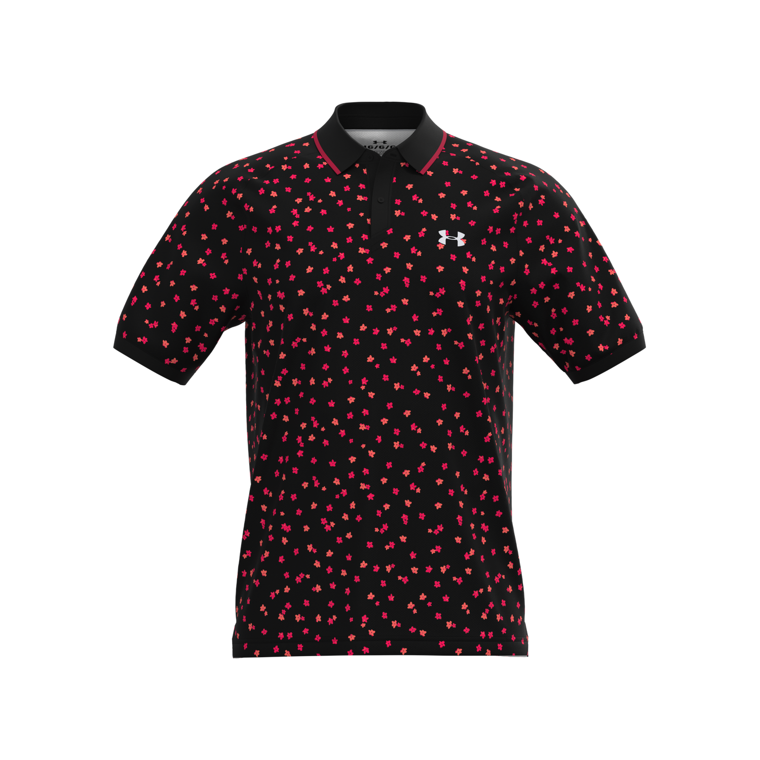 Iso-Chill Floral Polo Svart